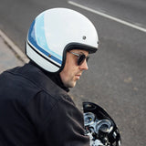 Blackbird Jet Helmet - Aero white Stripe