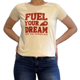 Wildust Sisters Ringer Tee - Fuel Your Dream
