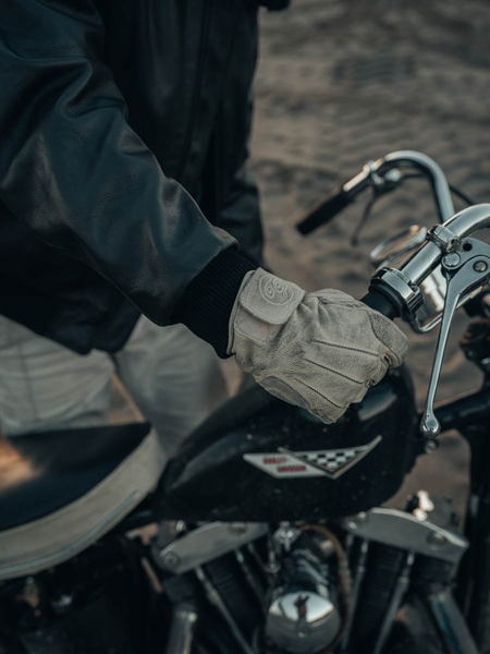 Age Of Glory Rover Leather Gloves Aged White