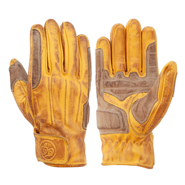 Age Of Glory Rover Leather Gloves Waxed Yellow