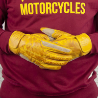 Age Of Glory Rover Leather Gloves Waxed Yellow