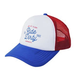 Age of Glory Ride Dirty Trucker Cap Blue White Red