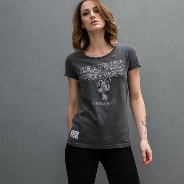 Mean Bird Motorcycles RIP (Ladies) T-Shirt