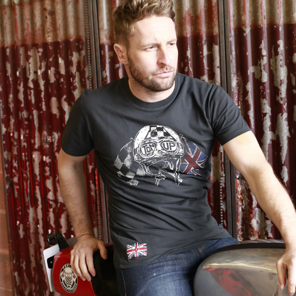 Ton Up Clothing 'Puddinghead' Mens Black T-Shirt